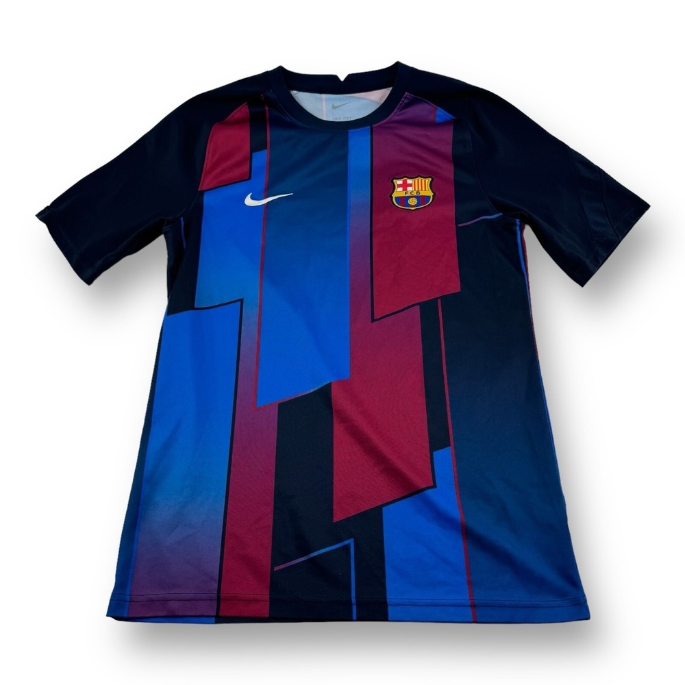 Nike Barcelona Soccer Pre-Match Shirt/Jersey Red & Blue 2022 CW4874-452 Size S
